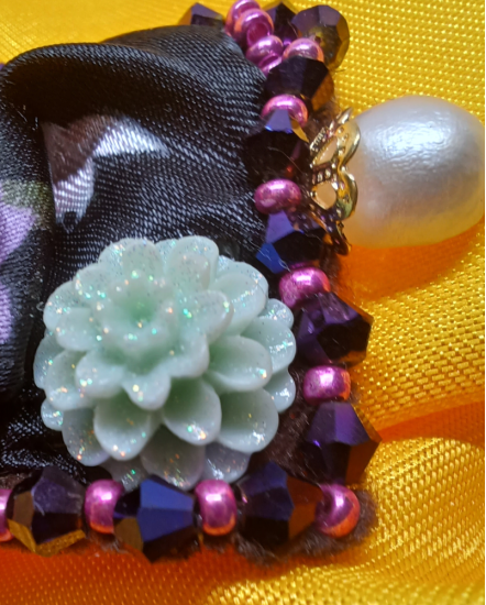 Šité dizajnové náušnice "Sen Seychel"